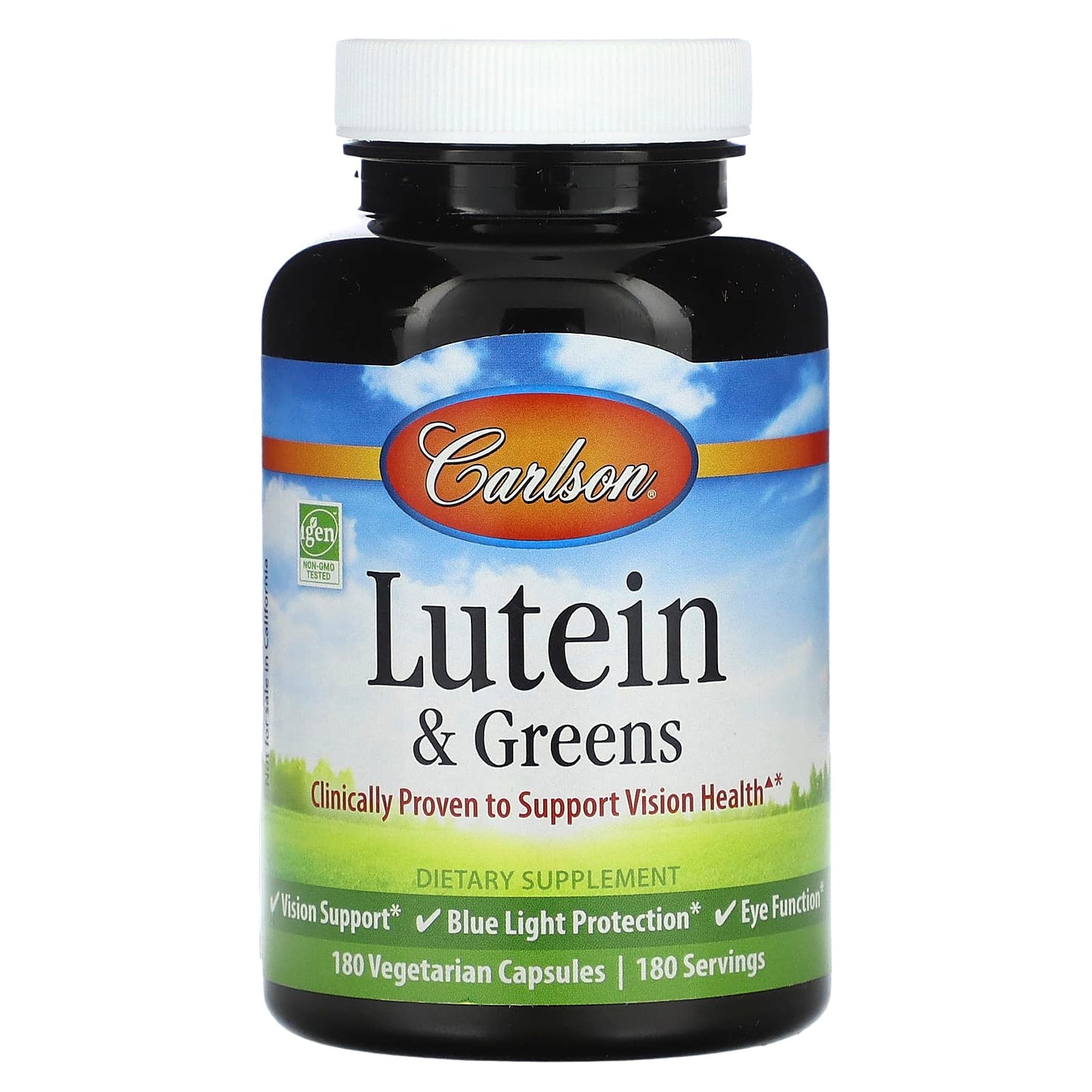 Carlson-Lutein & Greens-180 Vegetarian Capsules