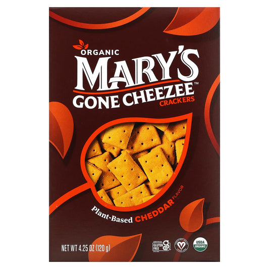 Mary's Gone Crackers-Mary's Gone Cheezee Plant-Based Crackers-Cheddar-4.25 oz (120 g)