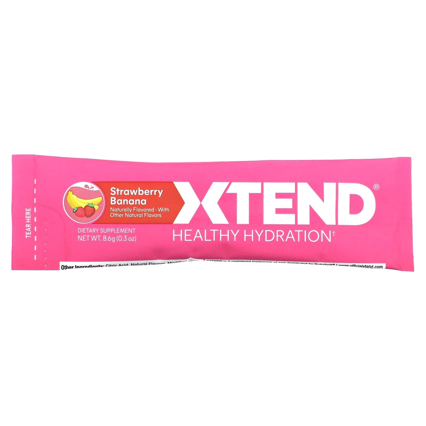 Xtend, Healthy Hydration, Strawberry Banana, 15 Stick Packs, 8.6 g (0.3 oz) Each