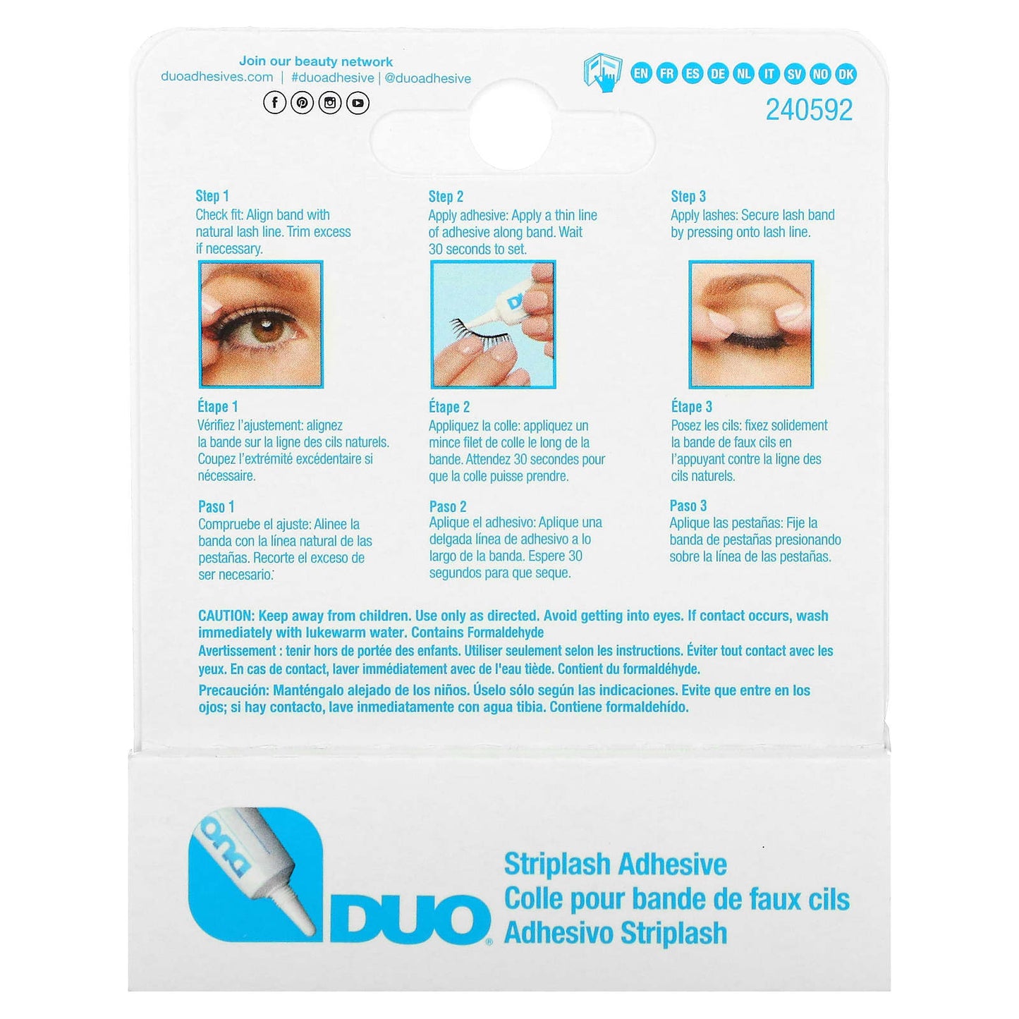 DUO, Striplash Adhesive, White/Clear, 0.25 oz (7 g)