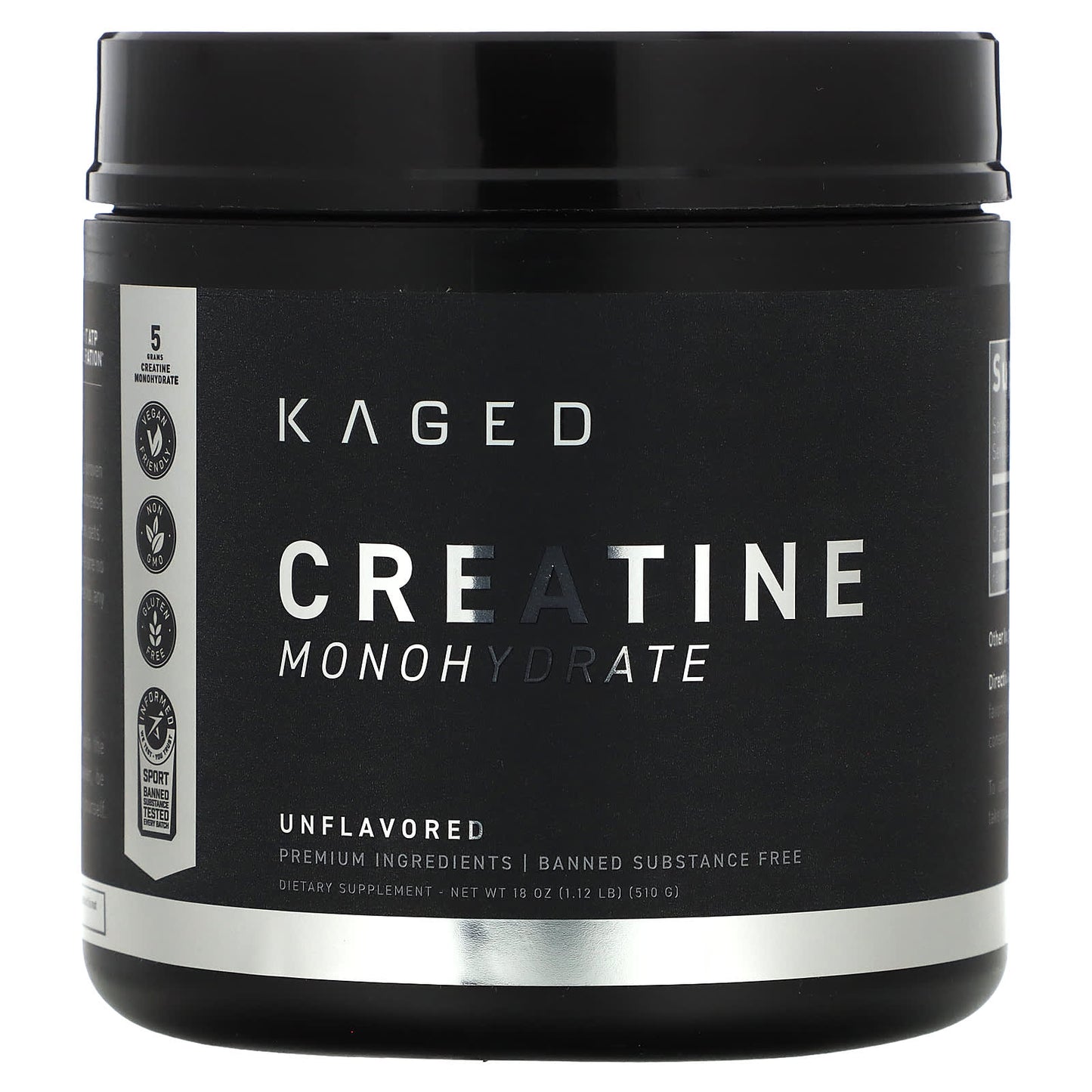 Kaged-Creatine Monohydrate-Unflavored-1.12 lb (510 g)