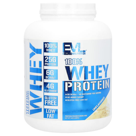 EVLution Nutrition-100% Whey Protein-Unflavored-5 lb (2.268 kg)