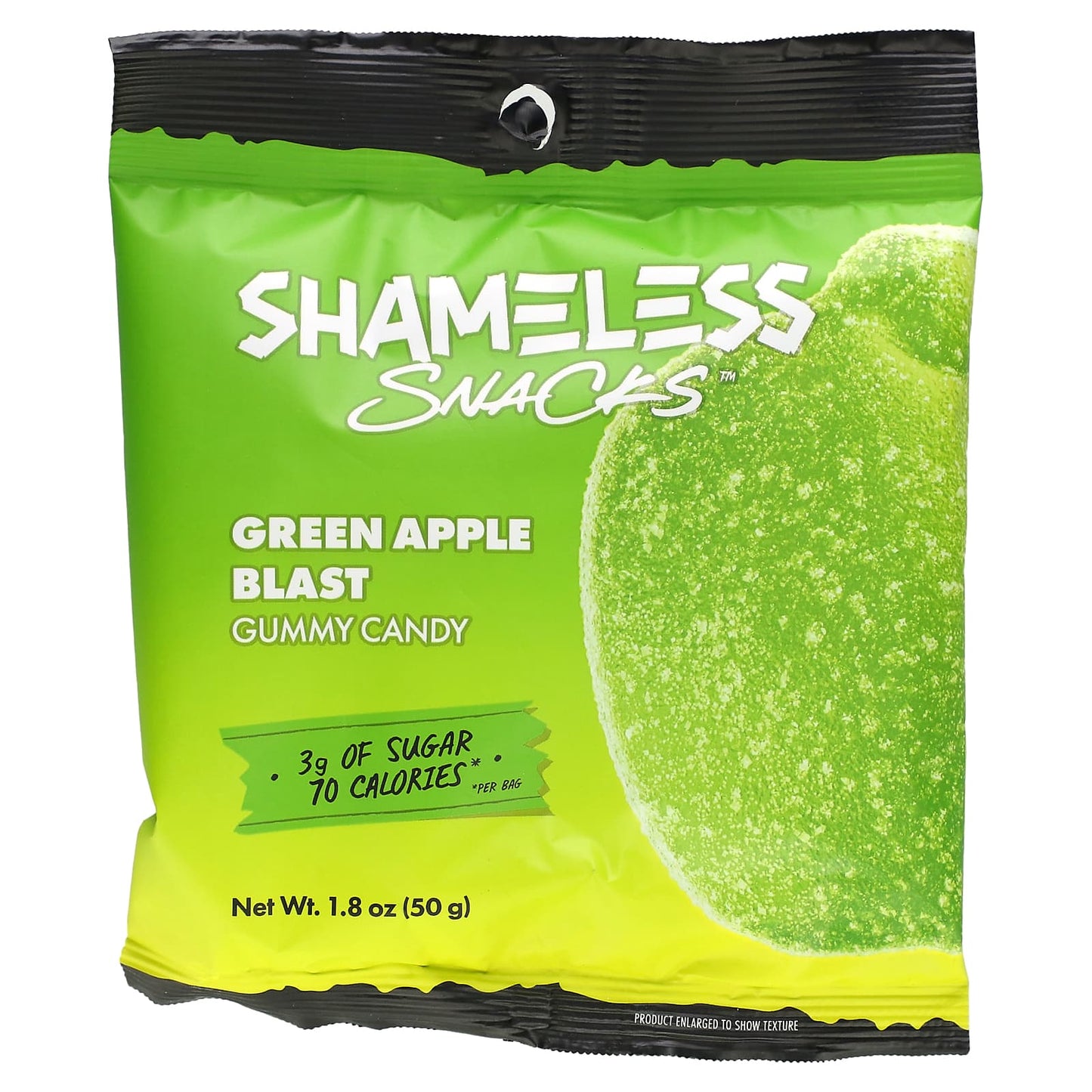 Shameless Snacks, Gummy Candy, Green Apple Blast, 6 Bags, 1.8 oz (50 g) Each