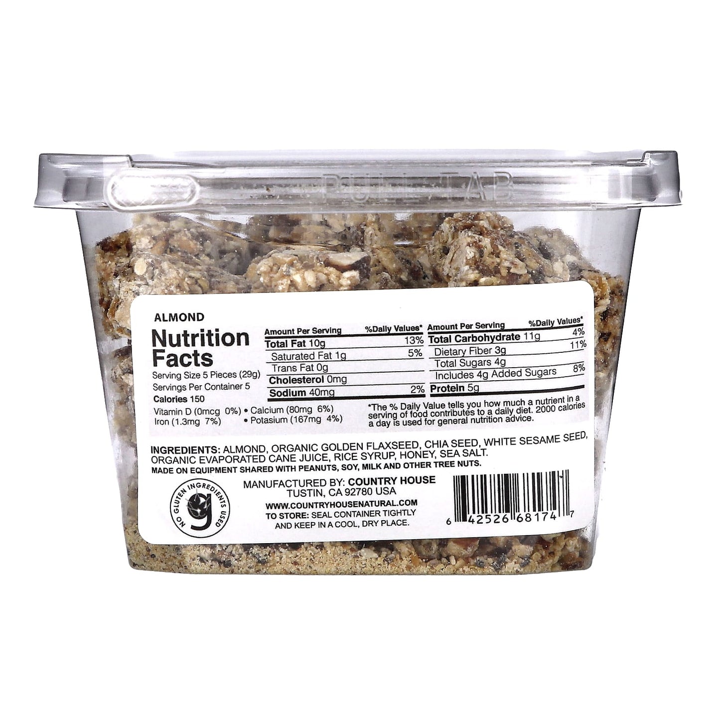 Country House, Almond, Chia + Flaxseed , 6.5 oz (184 g)