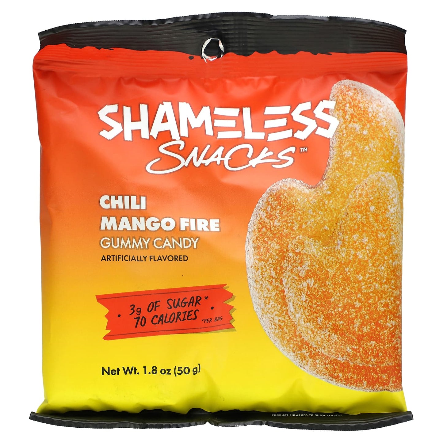 Shameless Snacks, Gummy Candy, Chili Mango Fire, 6 Bags, 1.8 oz (50 g) Each