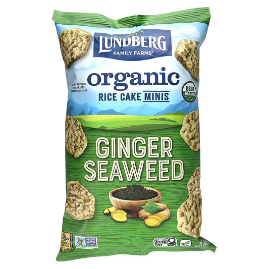 Lundberg-Organic Rice Cake Minis-Ginger Seaweed-5 oz (142 g)