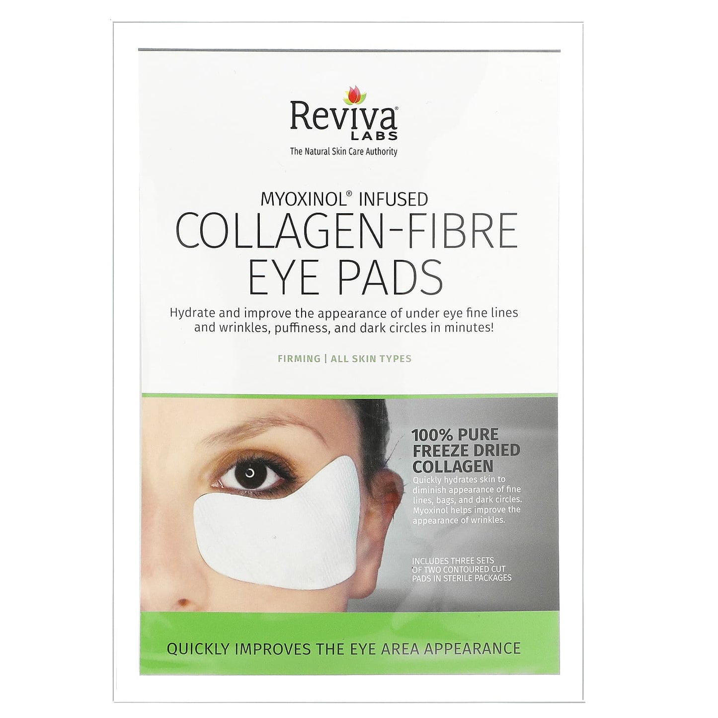 Reviva Labs-Collagen-Fibre Eye Pads-3 Sets