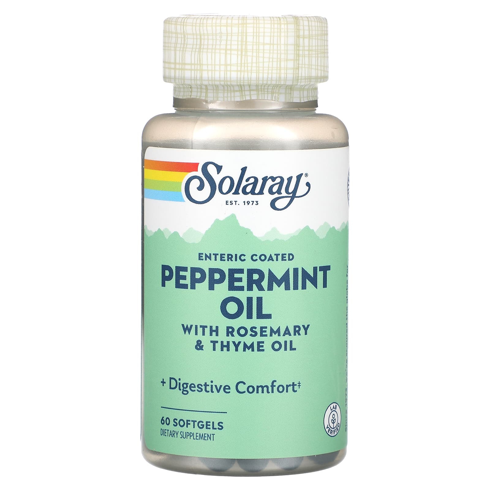 Solaray-Peppermint Oil-60 Softgels