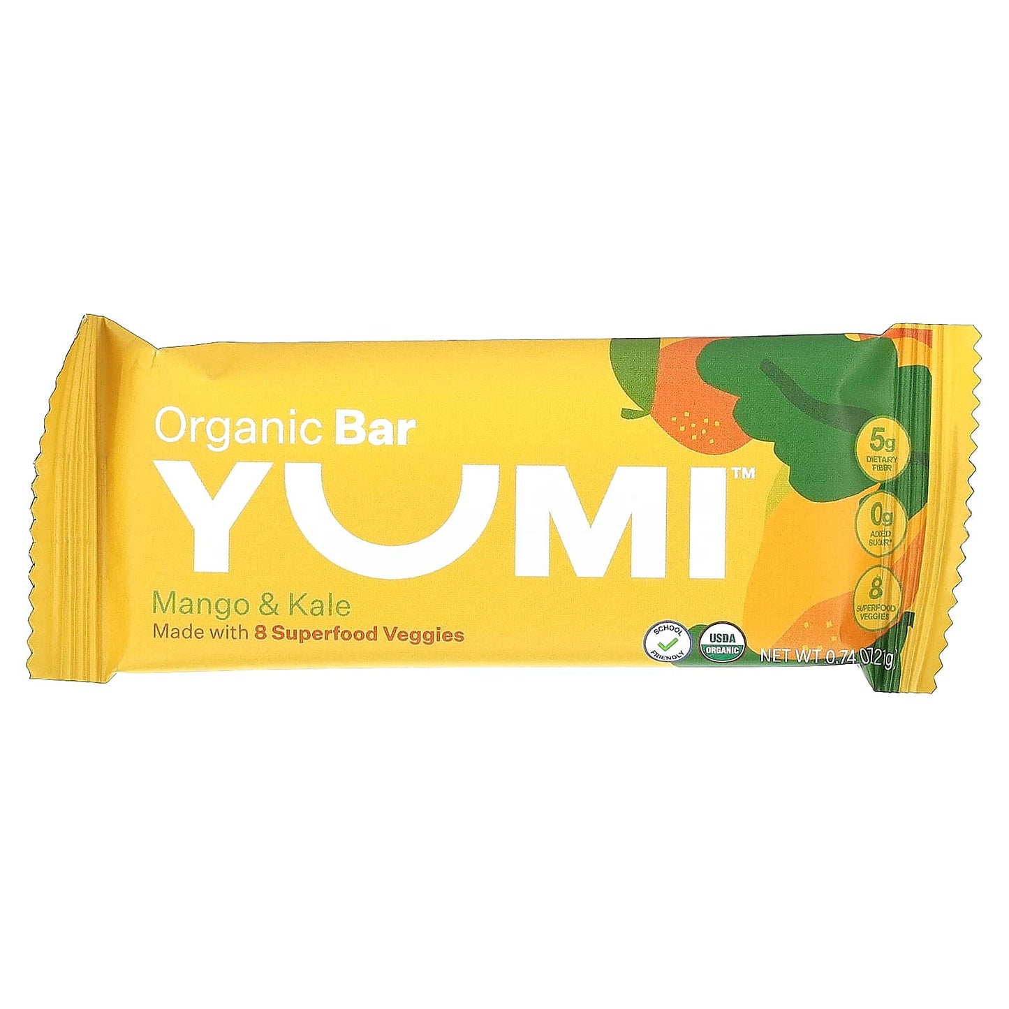 Yumi, Organic Bar, Toddler, Mango & Kale, 5 Bars, 0.74 oz (21 g) Each