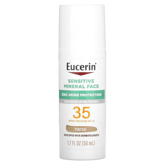 Eucerin-Sensitive Mineral Face Sunscreen Lotion-SPF 35-Tinted-1.7 fl oz (50 ml)