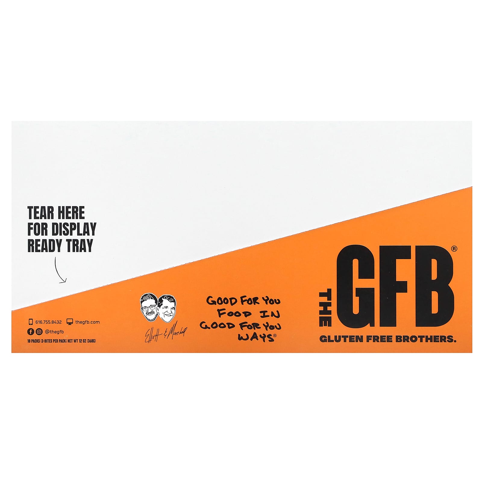 The GFB-Gluten Free Bites-Dark Chocolate + Peanut Butter-10 Packs-1.2 oz (36 g) Each